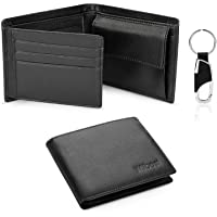 wilbest® Negro Billeteras Hombre- Cartera de Piel- Carteras Hombre Cuero- Tarjetas de Crédito Slim Moda RFID Bloqueo…